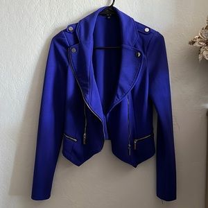 Blue moto jacket